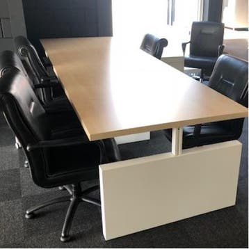 (MDK-105007) Kwadrant directiebureau/vergadertafel, nieuw, Ophalen of Verzenden, In hoogte verstelbaar, Nieuw
