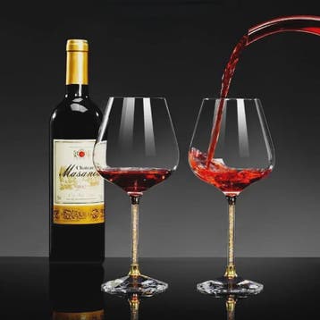 Luxe Kristallen Wijnglas Set - Elegant Glas voor Rode Wijn &, Verzenden