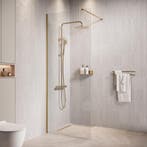 Douchewand Florida 60 x 200 cm Goud – Inloopdouche 8 mm, Verzenden, Nieuw, Douche