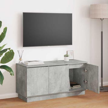 vidaXL TV-kast 100 x 38 x 49 cm Beton Grijs Bewerkt hout, Minder dan 50 cm, Verzenden, Nieuw, Minder dan 100 cm