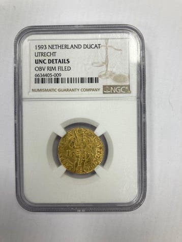 Nederland, Utrecht Ducat 1593, Postzegels en Munten, Munten | Nederland