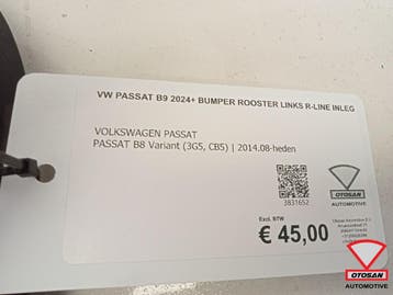 VW Passat B9 2024+ Bumper rooster Links R-line inleg, Ophalen, Gebruikt, Volkswagen, Bumper