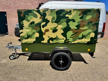 NIEUW Camo/BlackEdition aanhangwagen met huif - B rijbewijs., Ophalen of Verzenden, Nieuw