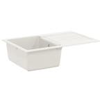 vidaXL Wasbak Wit 780 x 500 mm 80% Kwarts en 20% Hars, Verzenden, Nieuw