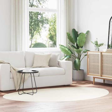 vidaXL Tapijt HUARTE Crèmekleurig 140 x 200 cm Polyester, Verzenden, Nieuw, Crème