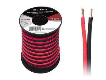 2 x 4.00 mm zwart/rood op rol 10 meter 2-aderige kabel voor, Ophalen of Verzenden, Nieuw
