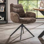 *WOONWINKEL* Draaibare Eetkamerstoel Met Pocketvering Taupe, Huis en Inrichting, Stoelen, Verzenden, Nieuw, Bruin