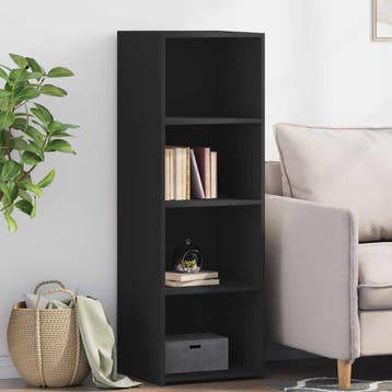 vidaXL buffetkast 40x41x124 cm bewerkt hout zwart, Minder dan 50 cm, Verzenden, 100 tot 150 cm, Nieuw