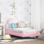 vidaXL Peuterbedframe met hoofdbord met hoofdeinde Roze 70 x, Verzenden, Nieuw