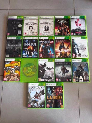 Microsoft - Xbox 360 - 17 Xbox 360 Games Lot - Skyrim,, Spelcomputers en Games, Nieuw