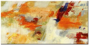 Abstract olieverf schilderij 180x90cm - Warme Expressie, Ophalen of Verzenden