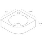 Fonteinset Differnz Cleo 30x30x10 cm Keramiek Wit Met Kruis, Ophalen of Verzenden, Nieuw
