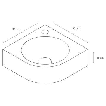 Fonteinset Differnz Cleo 30x30x10 cm Keramiek Wit Met Kruis, Ophalen of Verzenden, Nieuw