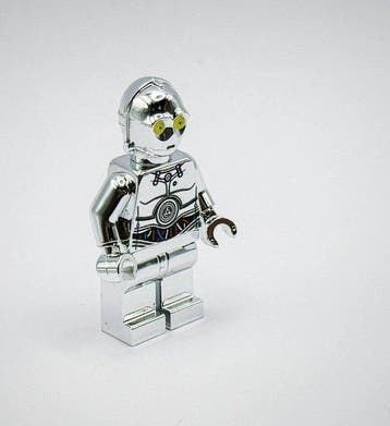 Lego Minifiguur - Star Wars - Chrome Silver C-3PO Mini, Nieuw