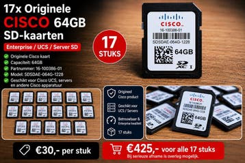 17x originele Cisco 64GB SDXC kaart – 16-100386-01, Ophalen of Verzenden, Nieuw