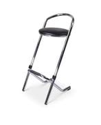 Stapelbare barkruk Utrecht verchroomd frame met zwarte sk..., Verzenden, Nieuw in verpakking