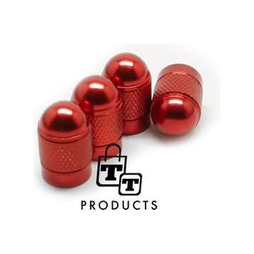 TT-products ventieldoppen Red Bullets aluminium 4 stuks Rood, Ophalen of Verzenden, Nieuw