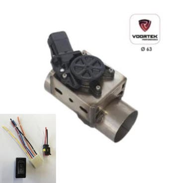 uitlaat klep 2,5 inch ( 63mm ) compleet met schakelaar, Auto-onderdelen, Uitlaatsystemen, Ophalen of Verzenden, Nieuw