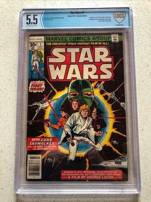 Star Wars 1 - 1 Graded comic - 1977/1977 - CBCS 5.5, Boeken, Strips | Comics