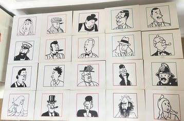 Hergé / Tim und Struppi - Große Sammlung von 20 Porträts, Nieuw