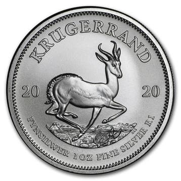 Zilveren Krugerrand 1 oz 2020 (slechts 27.5% boven spot), Verzenden, Zuid-Afrika, Losse munt, Zilver