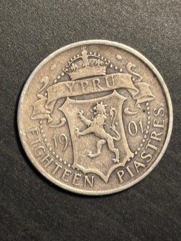 Cyprus. Victoria. 18 Piastres 1901 (Zonder minimumprijs)