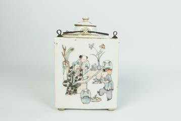 Famille Rose Figuurwarmer & Wijnkan Set - Porselein - China