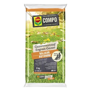 Gazonmest | Compo | 20 kg (400 m², Najaar), Tuin en Terras, Gras en Kunstgras, Verzenden, Nieuw