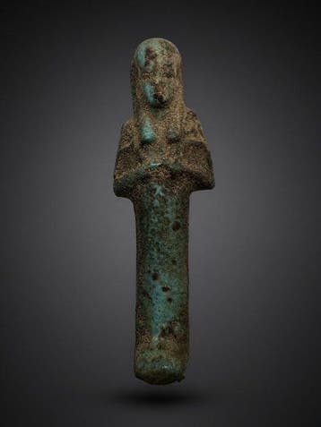 Oude Egypte, derde tussenperiode Faience Shabti (Zonder