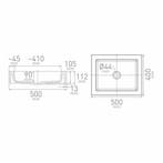 Opbouw Waskom Ziva 50x40x11.2 cm Composiet Mat Wit, Ophalen of Verzenden, Nieuw