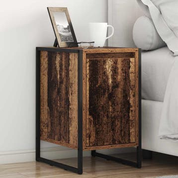 vidaXL Nachtkastje 2 st Oud Hout 39,5 x 30 x 50 cm Bewerkt, Minder dan 45 cm, Verzenden, Nieuw, Minder dan 55 cm