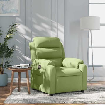 vidaXL Fauteuil verstelbaar fluweel lichtgroen, Verzenden, Nieuw