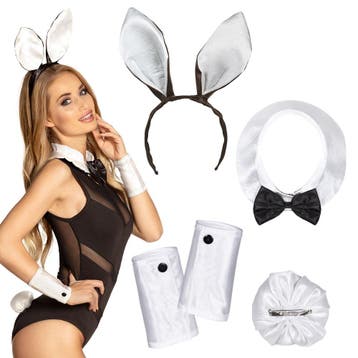 Sexy Bunny set wit/zwart, Kleding | Dames, Carnavalskleding en Feestkleding, Ophalen of Verzenden, Nieuw