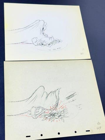 Walt Disney - Donald Duck Productie-tekening + replica, Nieuw