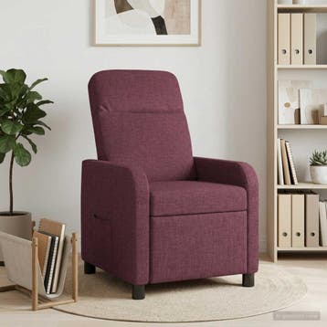 vidaXL Relaxfauteuil Paars Stof, Verzenden, Nieuw