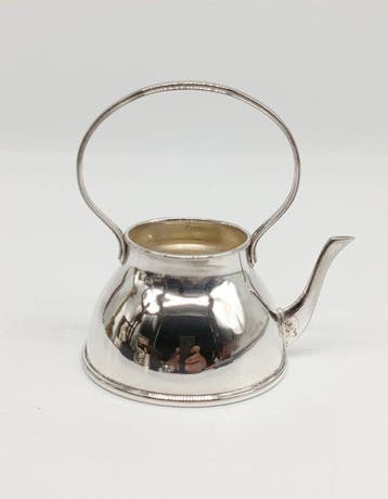 Beeldje - Teiera decorativa - .800 zilver
