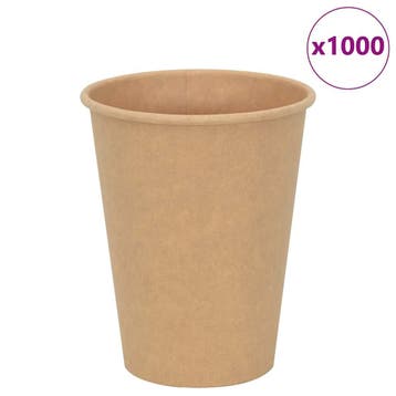 vidaXL Papieren koffiekopjes 1000 st 12oz 300 ml bruin, Huis en Inrichting, Keuken | Servies, Verzenden, Nieuw