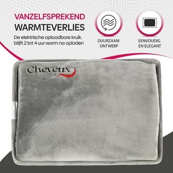 Cheveux Elektrische Kruik - Fleece - Oplaadbare Kruik - 380W, Ophalen of Verzenden, Nieuw