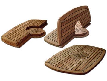 Los Teak Tafelblad Opklapbaar Circle, Watersport en Boten, Ophalen of Verzenden, Nieuw