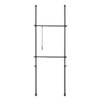 [en.casa] Telescopisch kledingrek Kemi verstelbaar zwart 105, Verzenden, Nieuw