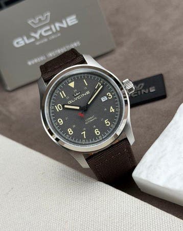 Glycine - Combat Field Automatic Date Grey - GL0563 - Heren, Nieuw