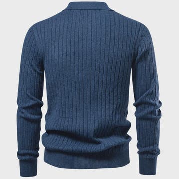 Heren Kabel Gebreide Polo Trui - Casual Slim Fit Herfst Wint, Verzenden, Nieuw