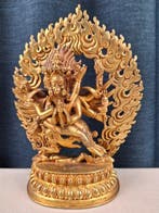 Verguld bronzen Vajrakila - Verguld Brons - Nepal