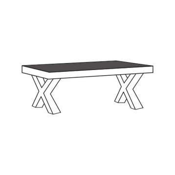 Salontafel T13-XM Alphen Oud Teakhout - salontafel, Nieuw, Overige materialen