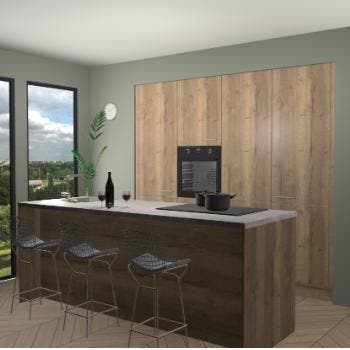 Chocolade Eiken keuken Rusiec 63870, Huis en Inrichting, Keuken | Complete keukens, Verzenden