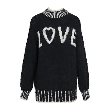 Frogbox • wollen love trui • 38, Maat 38/40 (M), Princess goes Hollywood, Verzenden, Zwart