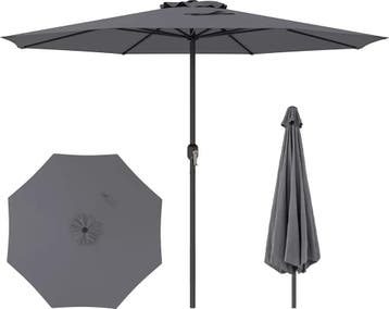 2dekans | Coast Tuinparasol 350 cm - Antraciet - Met Slinger, Ophalen of Verzenden, Zo goed als nieuw