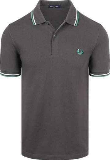 Fred Perry Polo Twin Tipped M3600 Grijs 85B maat L Heren, Kleding | Heren, Polo's, Maat 52/54 (L), Verzenden, Nieuw, Fred Perry