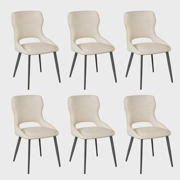 Set van 6 Luxe Eetkamerstoelen - Chenille Bekleding, Holle R, Verzenden, Nieuw