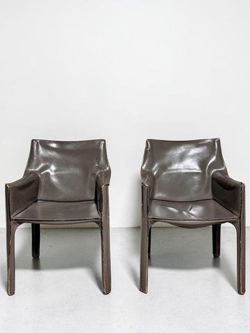 Cassina - Mario Bellini - Fauteuil (2) - Cab 413 - Leder -